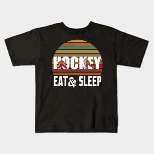 Eat Sleep Hockey Repeat Kids T-Shirt